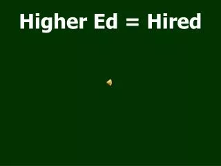 Higher Ed = Hired