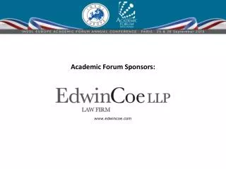 Academic Forum Sponsors: