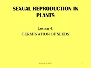 SEXUAL REPRODUCTION IN PLANTS