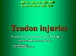 Tendon injuries - slide 1