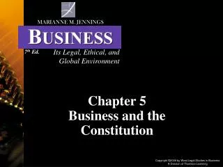 Chapter 5 Business and the Constitution