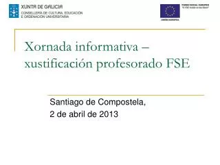 xornada informativa xustificaci n profesorado fse