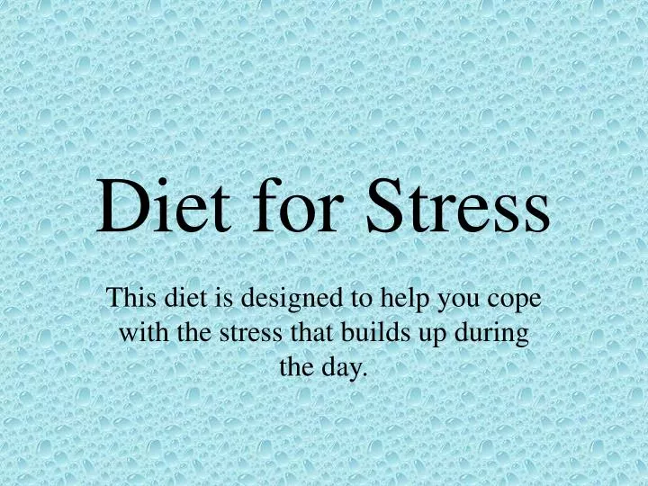 diet for stress
