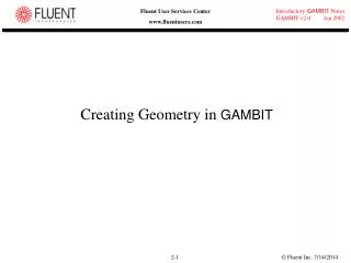 Creating Geometry in GAMBIT