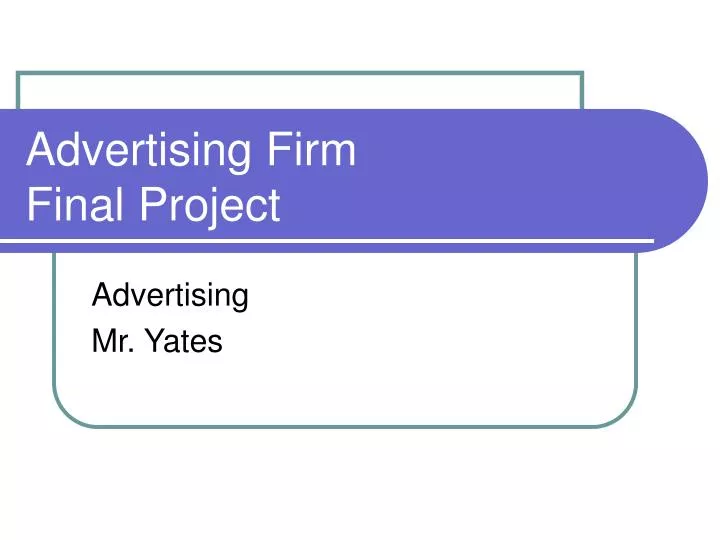 advertising firm final project