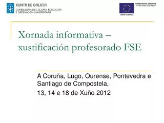 xornada informativa xustificaci n profesorado fse