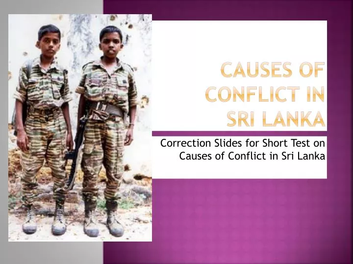causes of conflict in sri lanka