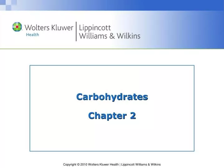 carbohydrates chapter 2