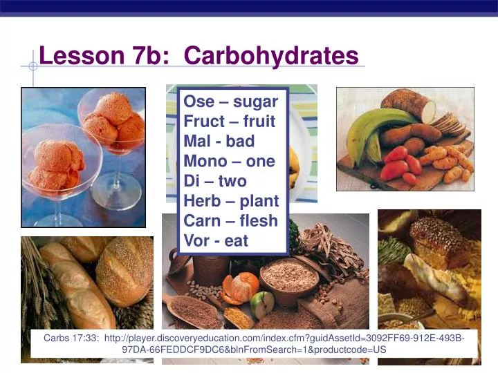 lesson 7b carbohydrates