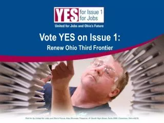 Vote YES on Issue 1: Renew Ohio Third Frontier