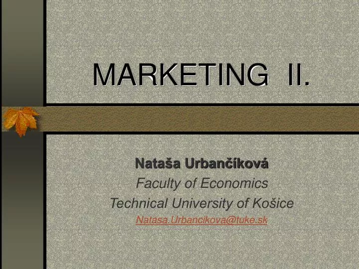 marketing ii