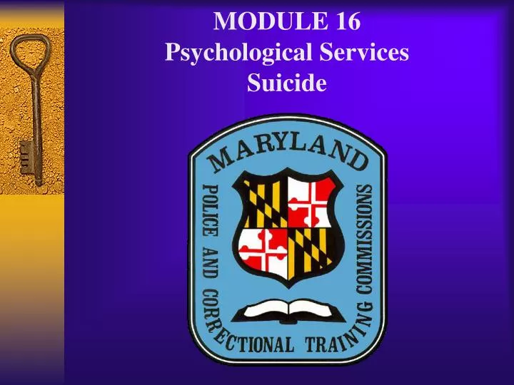 module 16 psychological services suicide