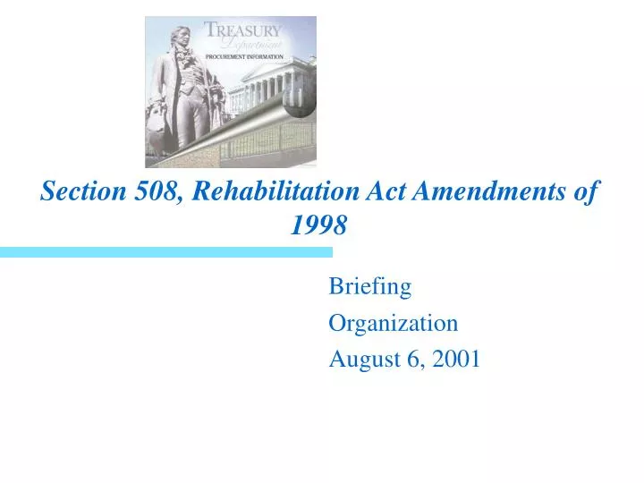 section 508 rehabilitation act amendments of 1998