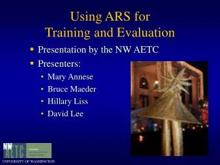 Using ARS for Training and Evaluation