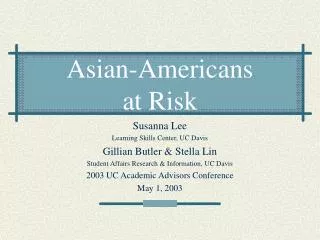 Asian-Americans at Risk