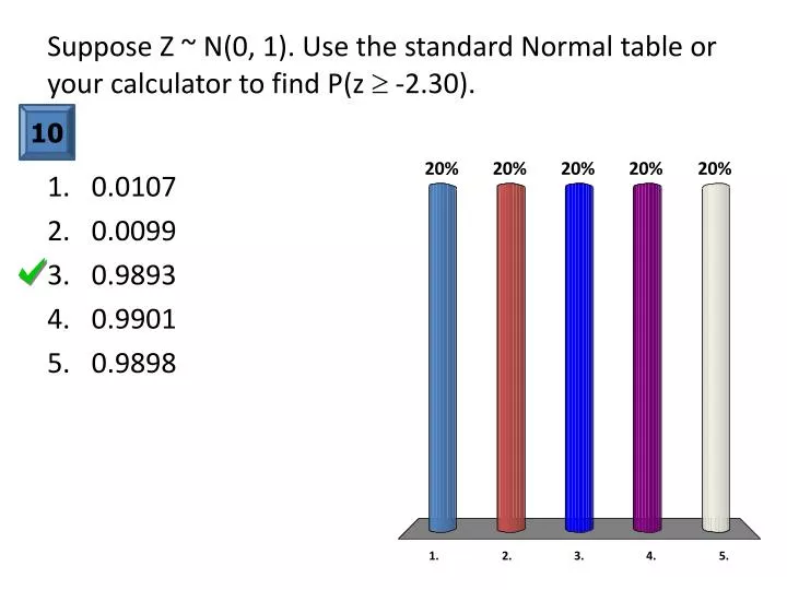suppose z n 0 1 use the standard normal table or your calculator to find p z 2 30