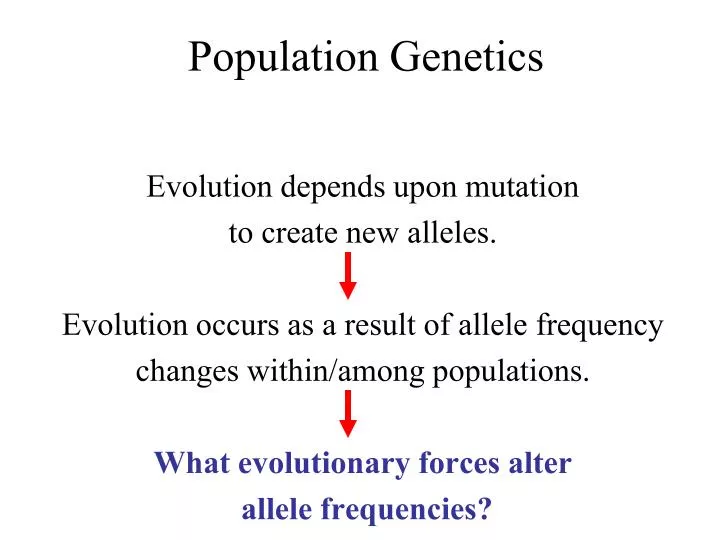population genetics