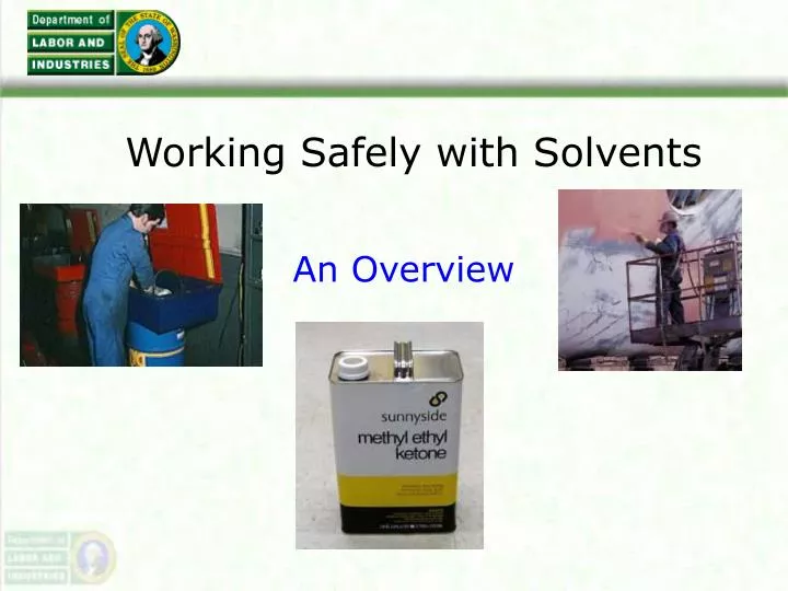 working safely with solvents