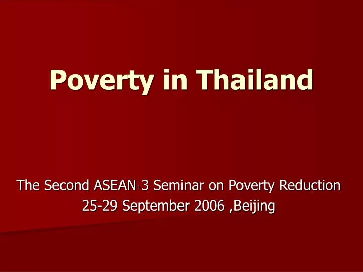 poverty in thailand