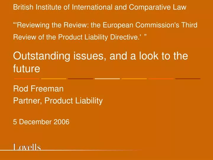 rod freeman partner product liability 5 december 2006
