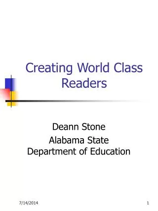 Creating World Class Readers