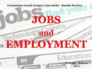 JOBS and EMPLOYMENT
