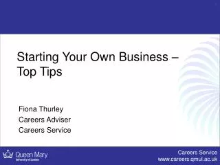 Starting Your Own Business – Top Tips