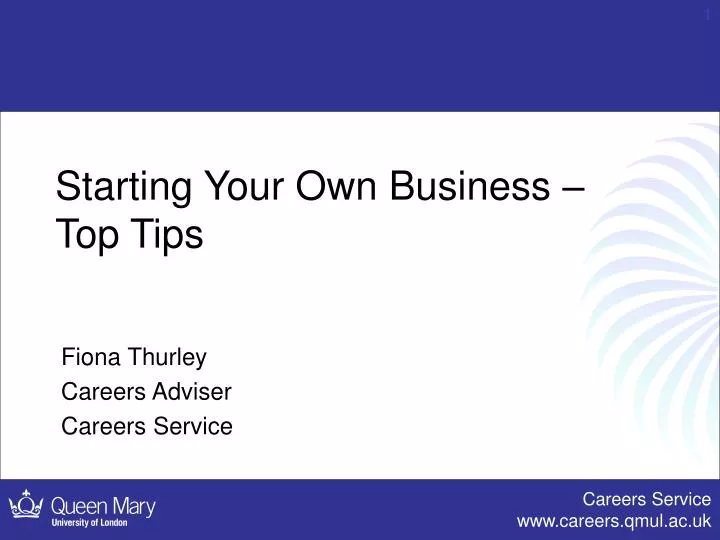 starting your own business top tips
