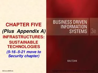 CHAPTER FIVE (Plus Appendix A) INFRASTRUCTURES: SUSTAINABLE TECHNOLOGIES (5-16~5-21 move to Security chapter)
