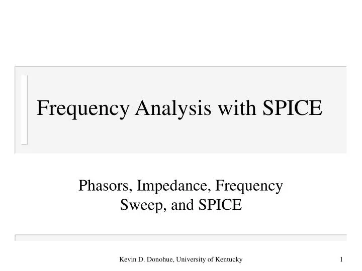 frequency analysis with spice