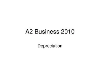 A2 Business 2010