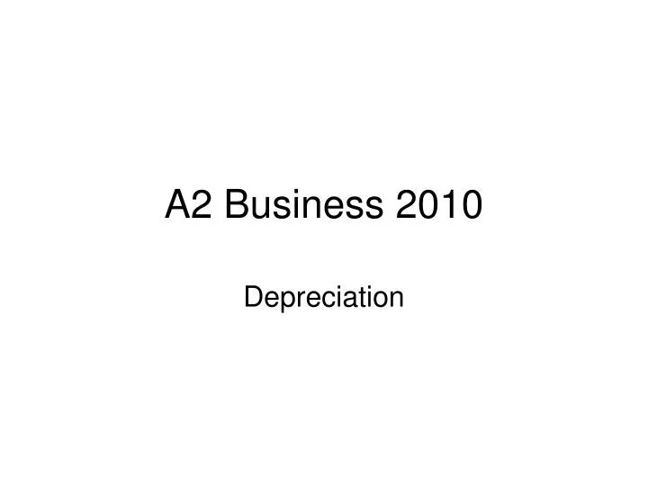 a2 business 2010