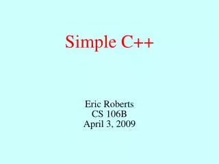 Simple C++