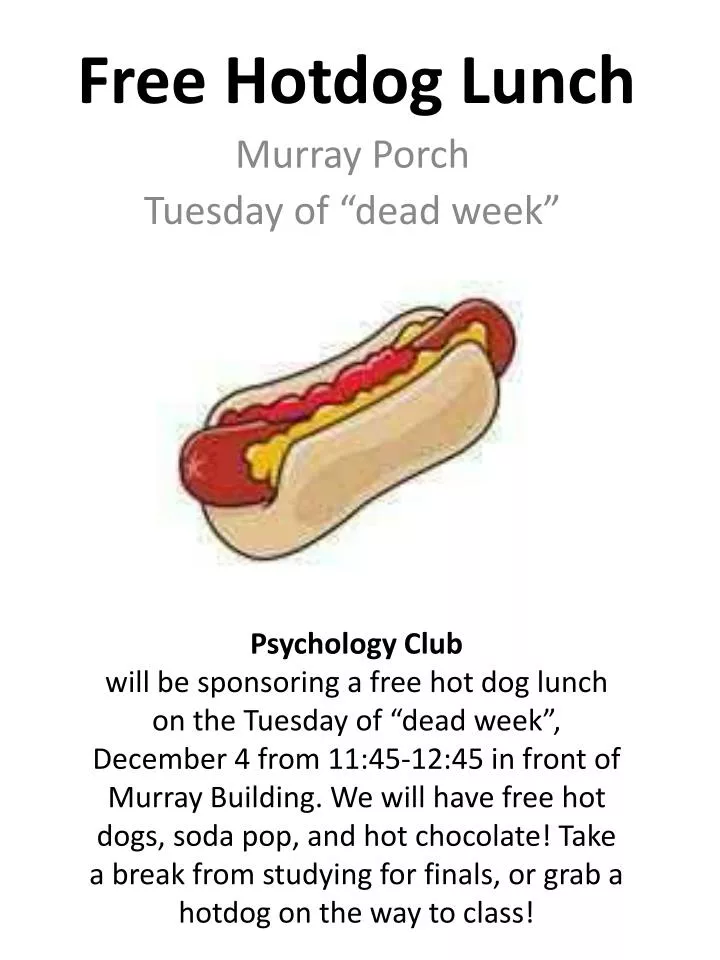 free hotdog lunch