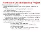 Nonfiction Outside Reading Project - slide 1