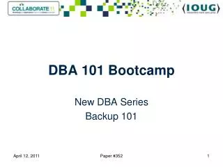 DBA 101 Bootcamp