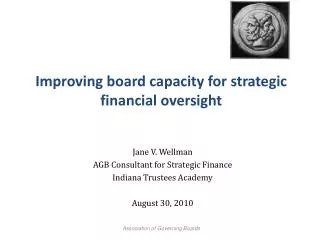 Improving board capacity for strategic financial oversight