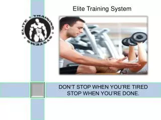 Elite Training Systems Offers Best Quality Personal Training