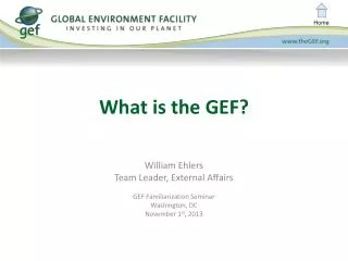 What is the GEF?