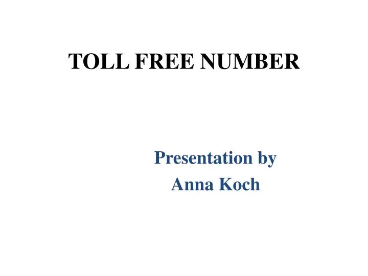 toll free number