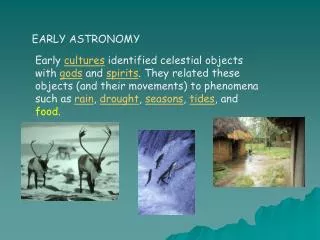 EARLY ASTRONOMY