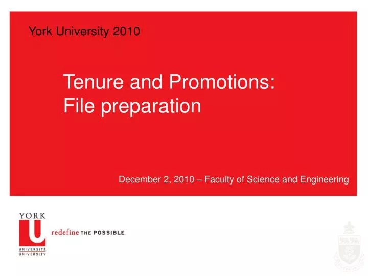 tenure and promotions file preparation
