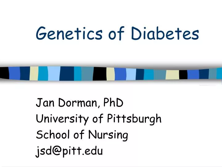genetics of diabetes