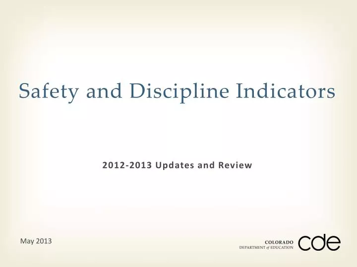 safety and discipline indicators