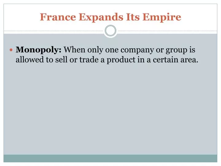france expands its empire