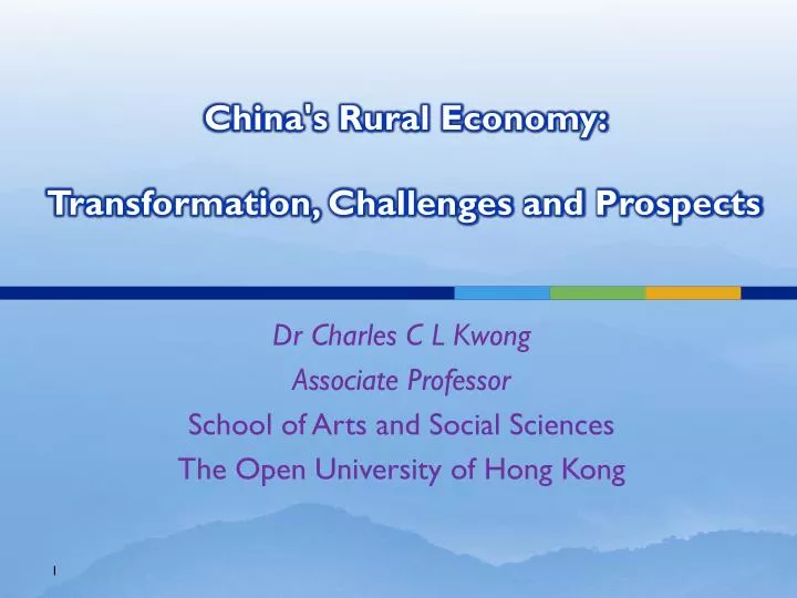 china s rural economy transformation challenges and prospects