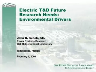 Electric T&amp;D Future Research Needs: Environmental Drivers