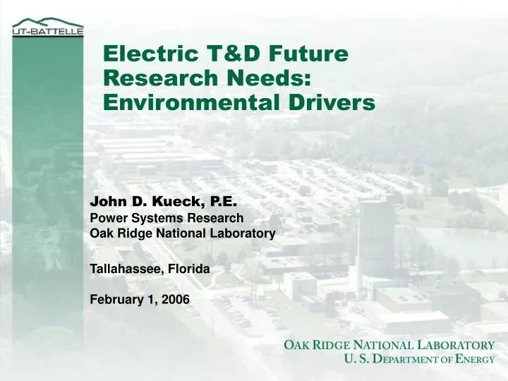 electric t d future research needs environmental drivers