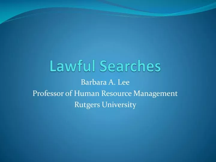 lawful searches