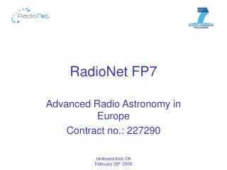 RadioNet FP7